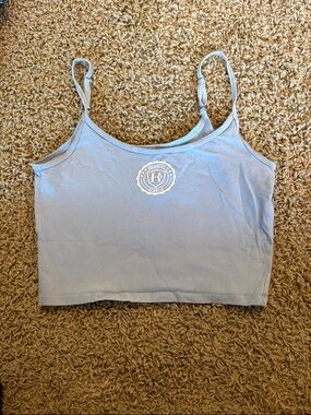 Hollister Pale Blue Cropped Cami with Logo